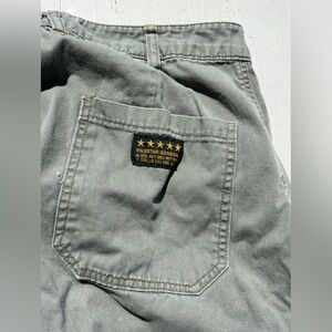 Women's Five‎ Star General Pants Green Cargo 26 Retro Hippie Cargo Military BOHO